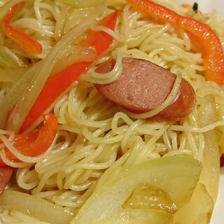 素麺の中華風炒め